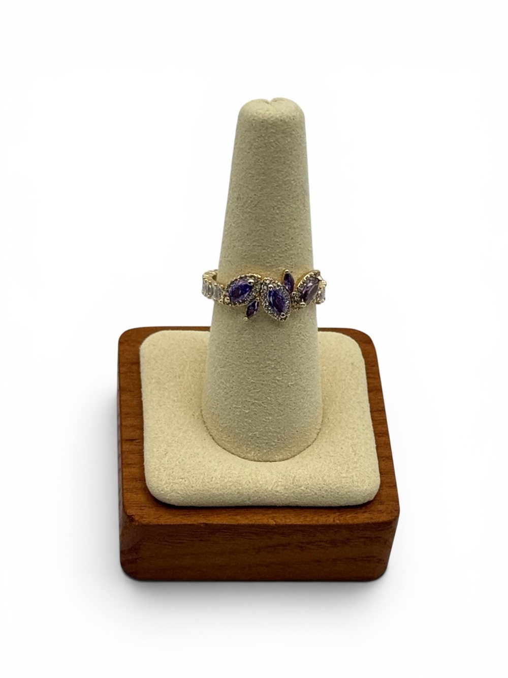 Bomb Party "Skyward Bound" Gradient of Amethyst CZ Gold Plating Size 9